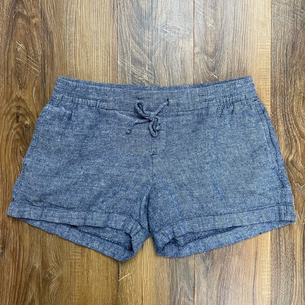 Old Navy linen blend shorts - blue Small